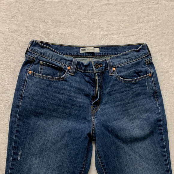 Levi's 515 Bootcut Studded Flap Pocket distressed Denim Jeans 12M 31 X 32 - Picture 11 of 15